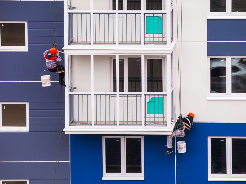 Commercial Wall Painters at Work